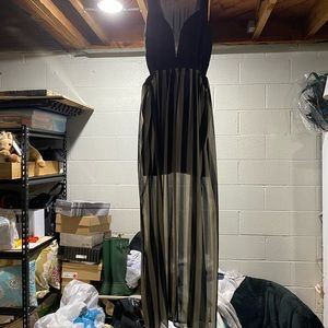 Black/Tan Maxi Dress size small